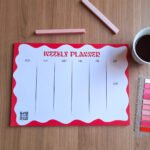 A4 Red Weekly Planner - Image 4