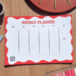 A4 Red Weekly Planner - Image 3