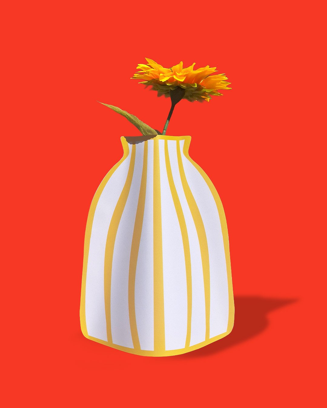 Stripey Stripey Paper Vase - Image 1