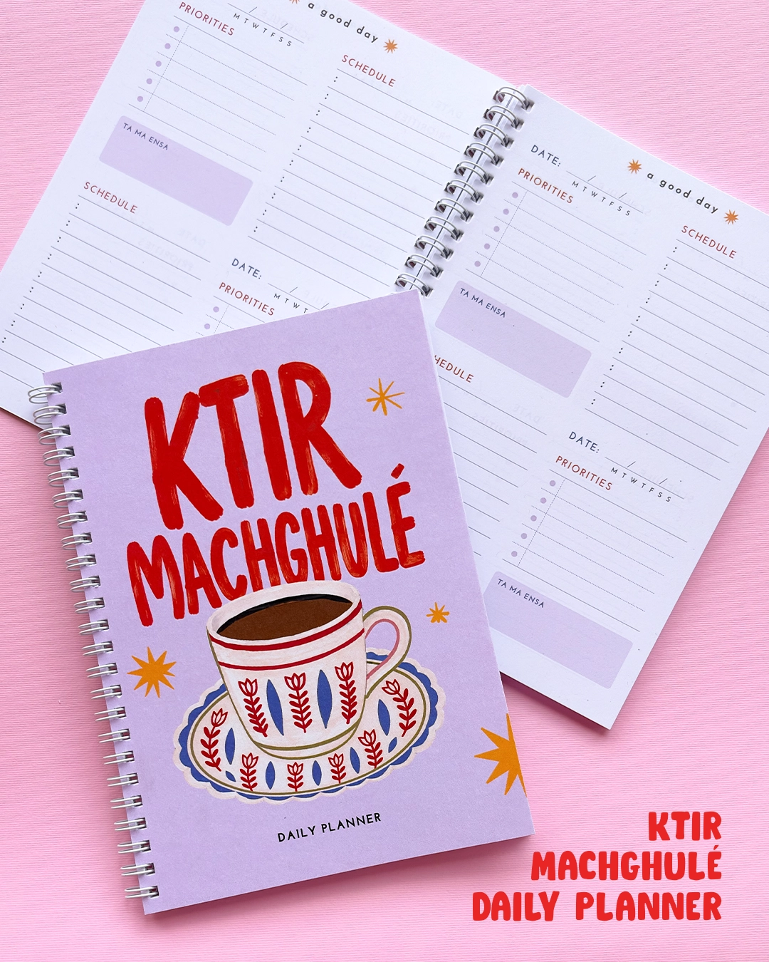 Ktir Macghule Cover Ktir Machghulé Daily Planner - Image 1